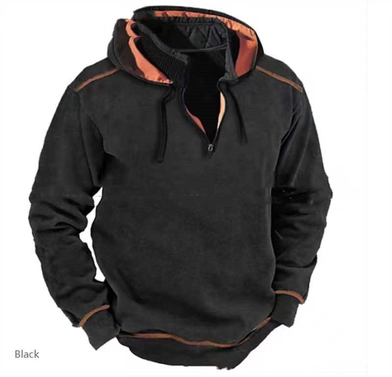 Contrast Color Fashion Men's Hoodie