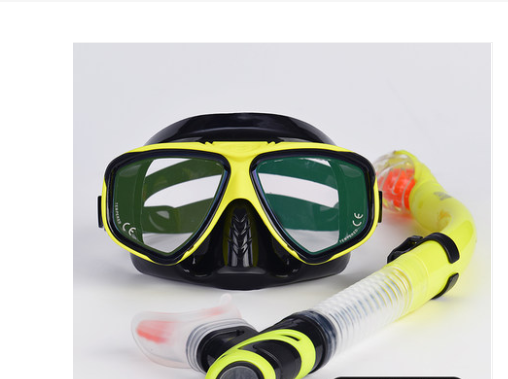 Snorkeling Sambo Set Full Dry Snorkel Large Frame Anti-fog Myopia Goggles Swimming Equipment Mask