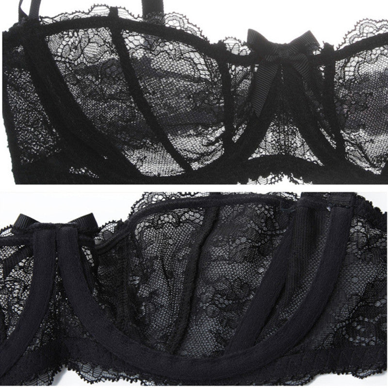 Half Cup  Lace Bra Set Women