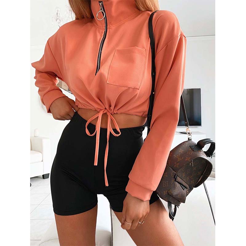 Women Short Hoodies Series Autumn Streetwear Sexy Hoodie