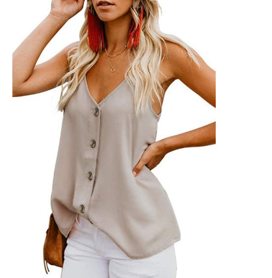 Summer Sexy Thin Shoulder Strap Top Women New Casual Top