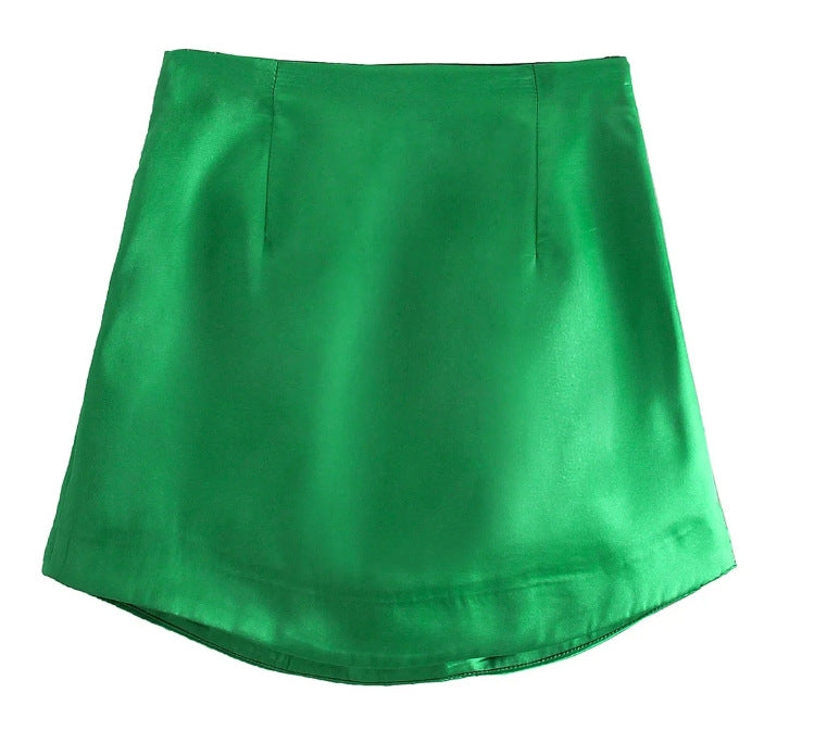 Women's Satin Street Skirt Office Professional Skirt