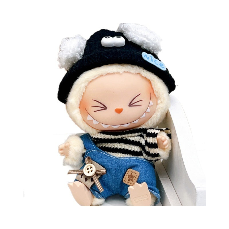 Doll Clothes Denim Suspender Pants Suit