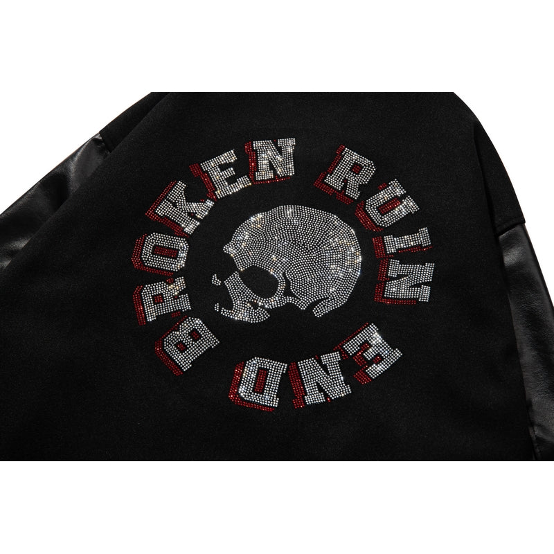 Skull And Crossbones Baseball Jacket Men