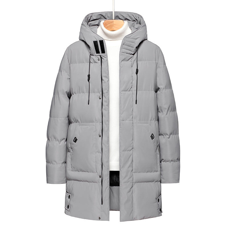 Plus Size Keep Warm Men's Thick Mid-length Cotton-padded Jacket