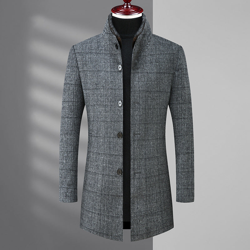 Thick Woolen Coat For Middle-aged Men