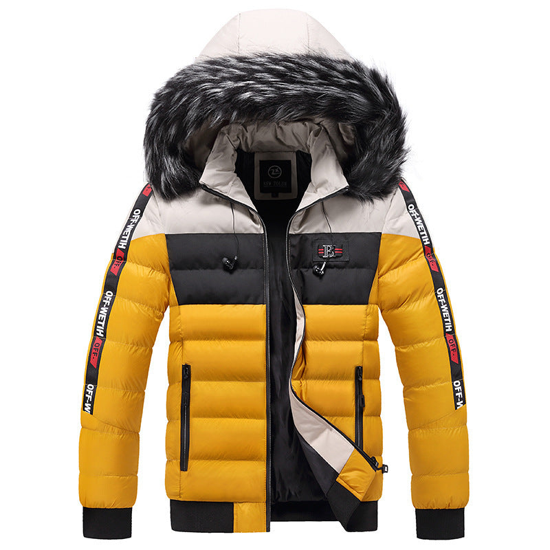 Winter Youth Hooded Jacket Men Thicken