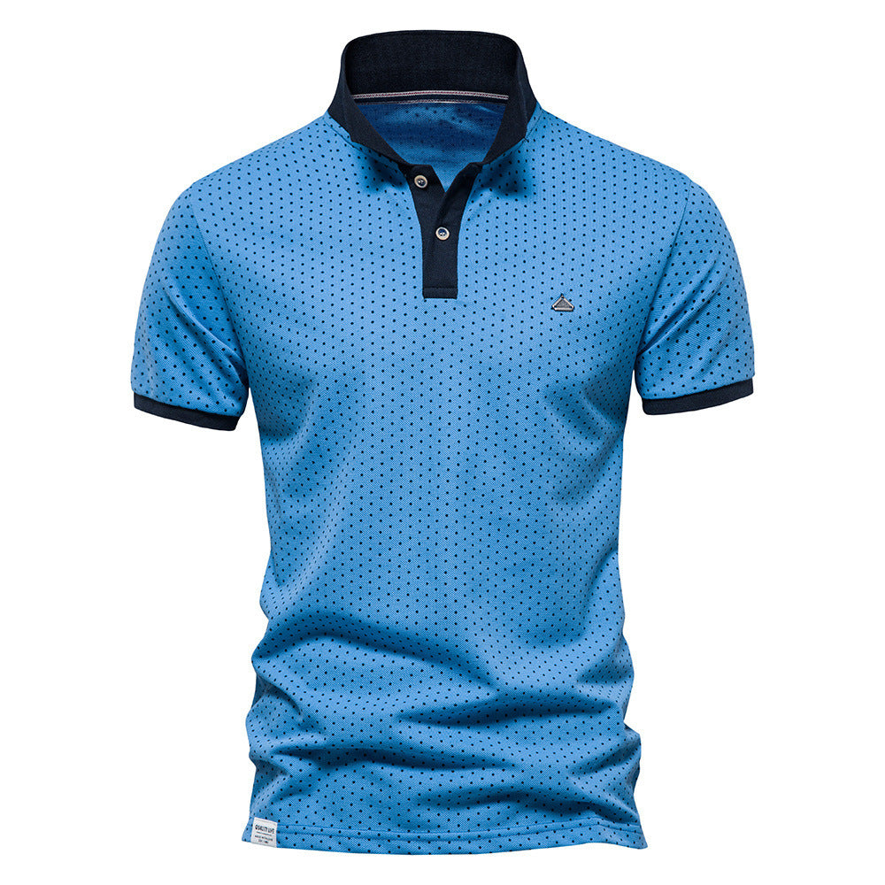 Men's Polo Shirt T-Shirt Fashion Lapel Polka Dot