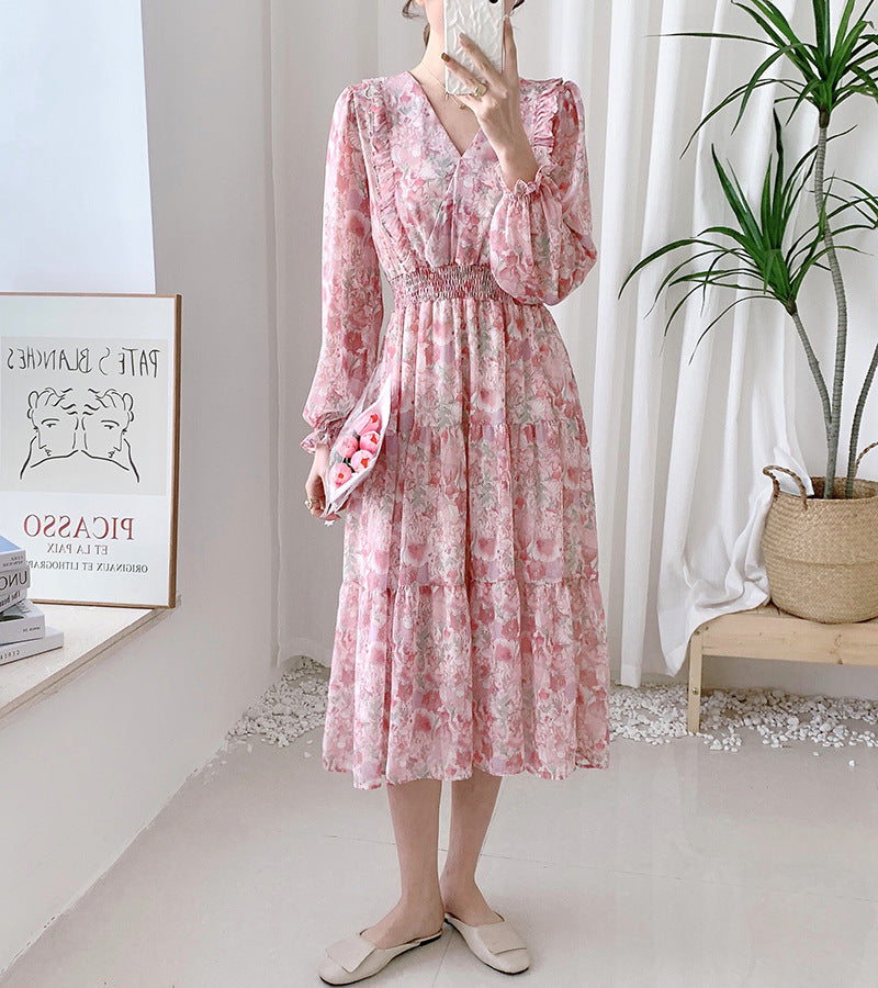 Chiffon Trendy Fashion Western Style Lady Dress