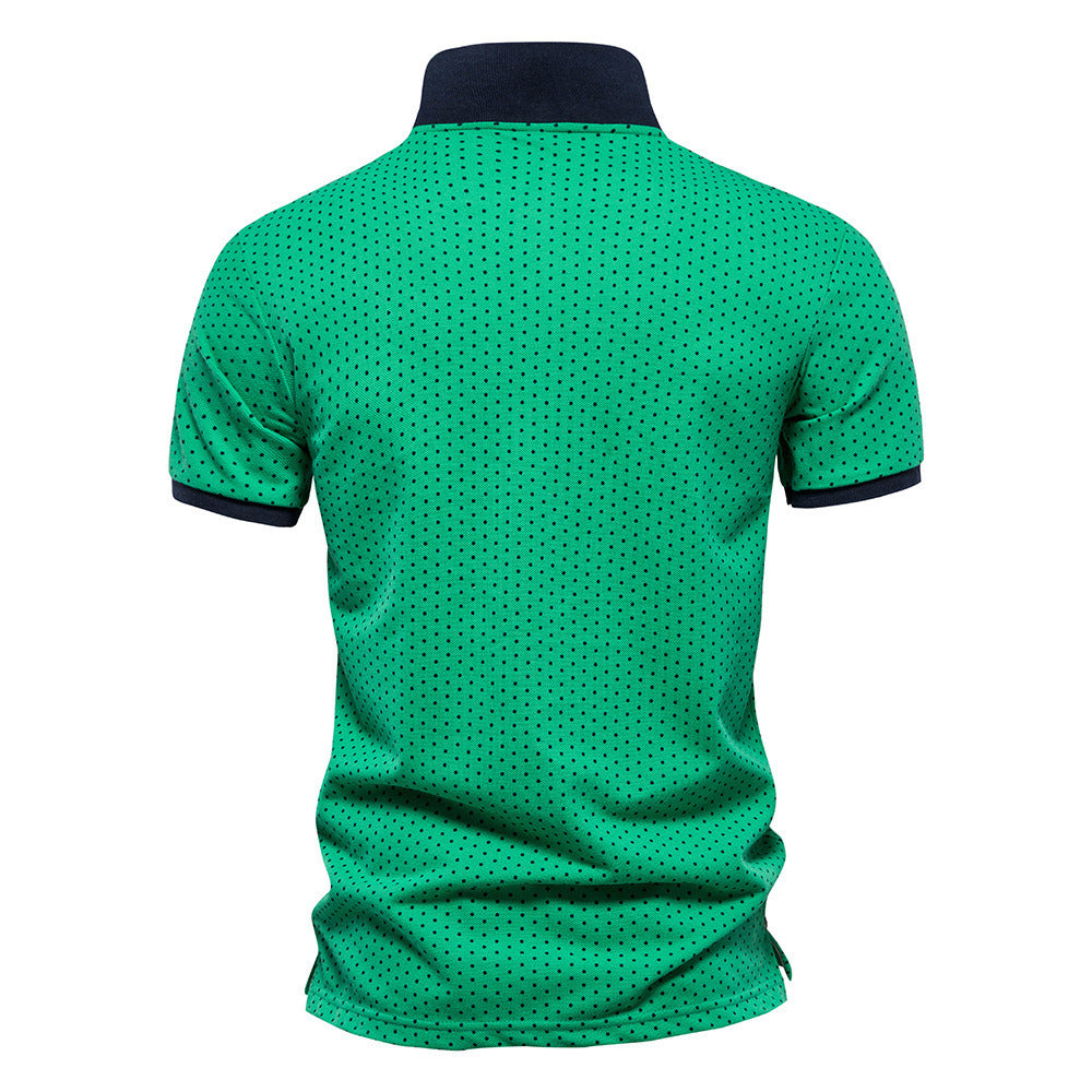 Men's Polo Shirt T-Shirt Fashion Lapel Polka Dot