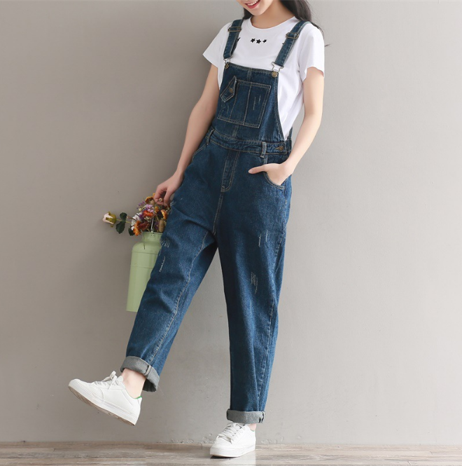 rand Jeans Women Jumpsuit Denim Romper Overalls