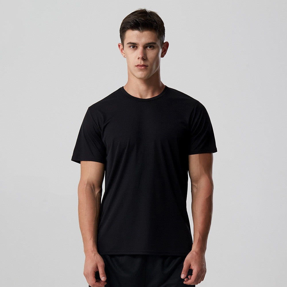 Men Quick Dry T Shirt Running Slim Fit Top Tees Solid Shirts