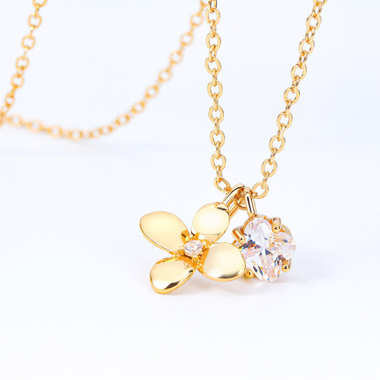 Fashion Design Little Lucky Four Leaf Clover Necklace
