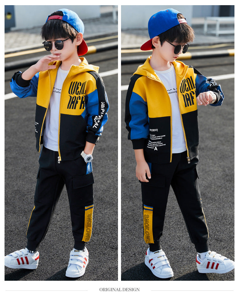 Boys Spring Clothing Sports Jacket Trousers Suit