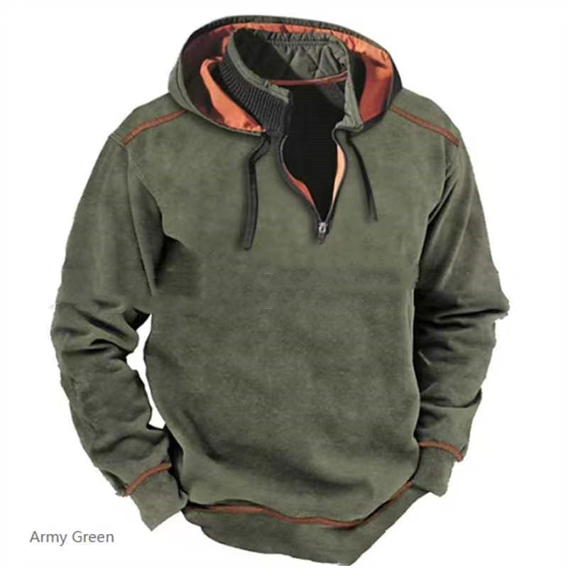 Contrast Color Fashion Men's Hoodie