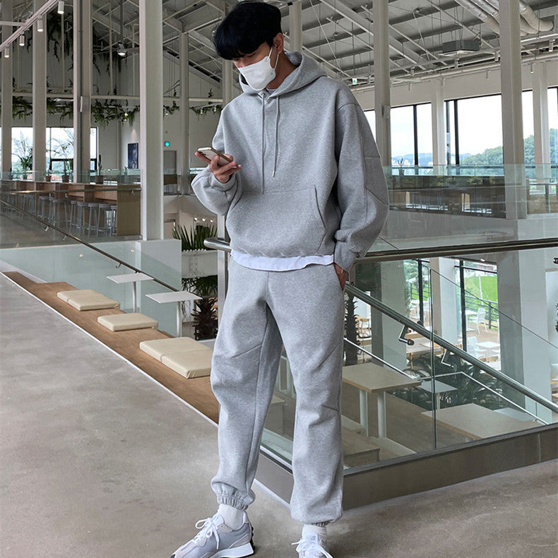 Autumn Grey Sweater Men's Hood