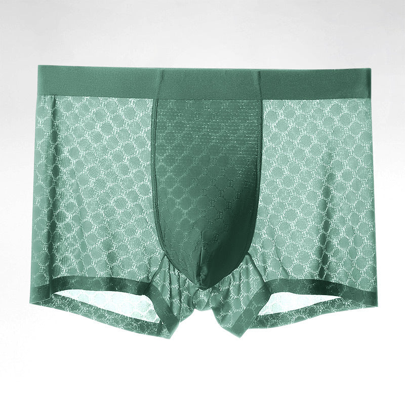 Fashion Personality Ice Silk Underwear Men's Boxers