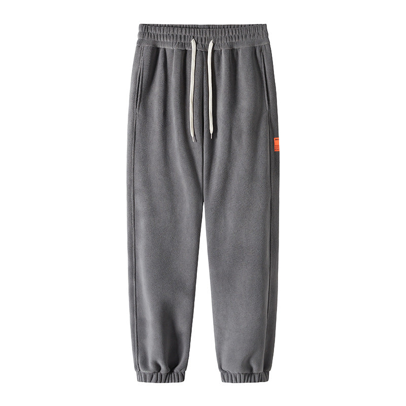 Fashion Cotton Pants Men's Fleece-lined Warm