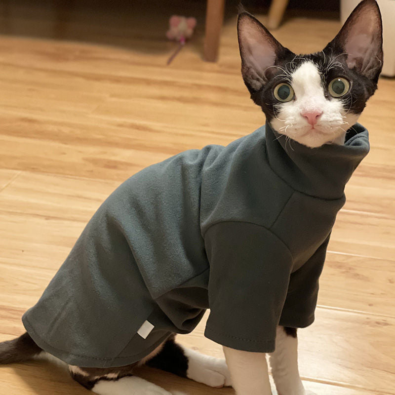 Dralon Self-heating Hairless Cat Clothes Autumn And Winter Base Hoodie