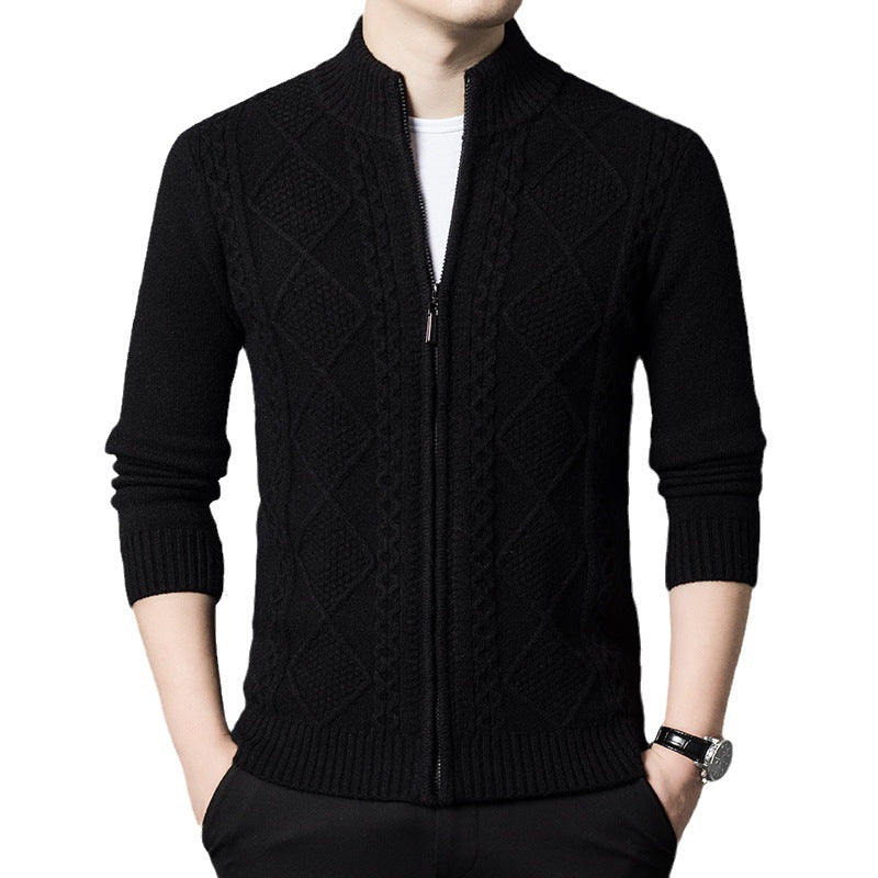 Fashion Casual Half Turtleneck Zipper Jacket