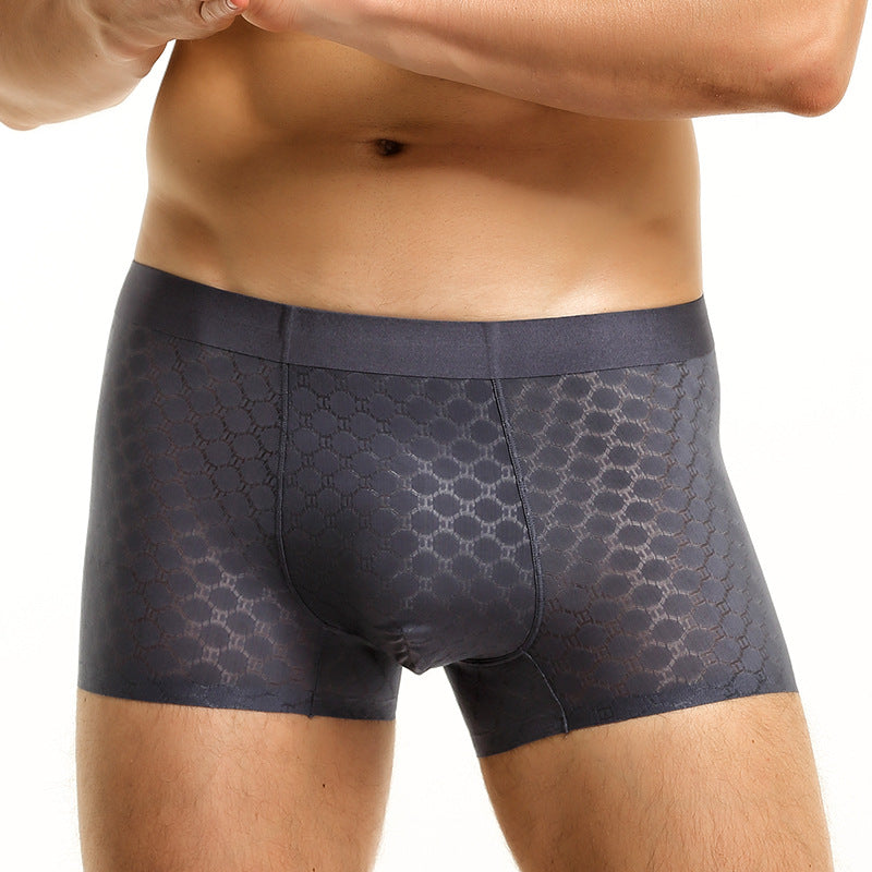 Fashion Personality Ice Silk Underwear Men's Boxers