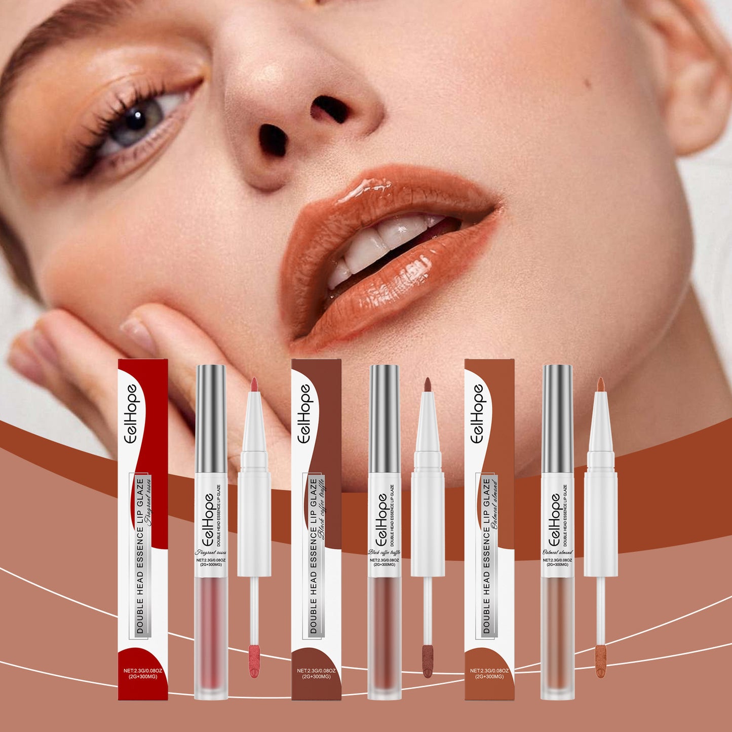 Double-headed Lip Liner Lip Lacquer Pen Two-in-one