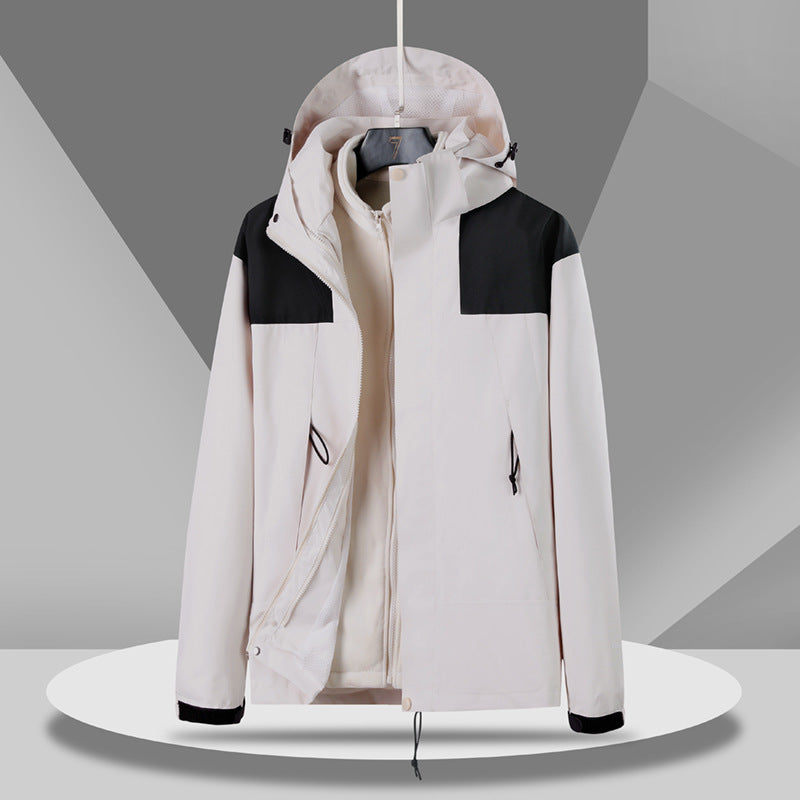 Outdoor Shell Jacket Three-in-one Detachable Jacket