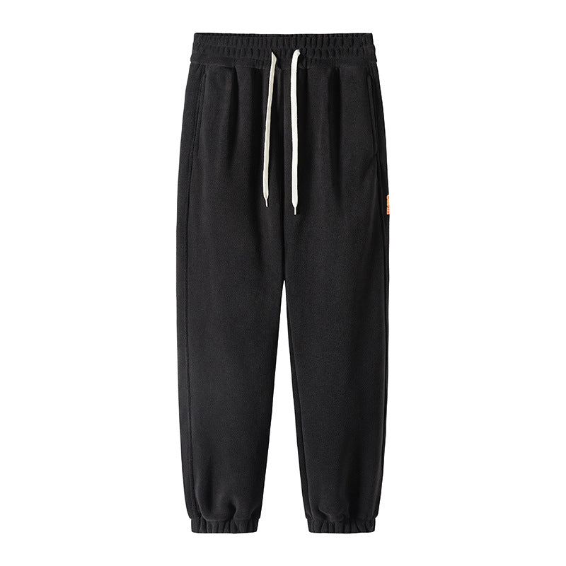 Fashion Cotton Pants Men's Fleece-lined Warm