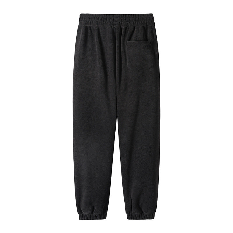 Fashion Cotton Pants Men's Fleece-lined Warm