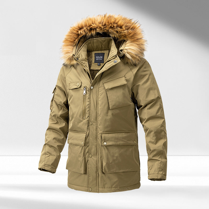 Pure Cotton Coat Cotton-padded Coat New Loose Casual Mid-length Jacket