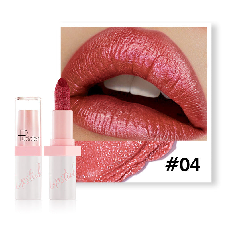 Metal Pearlescent Lipstick Lip Lacquer