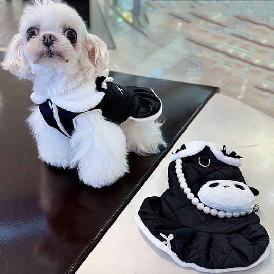 Pet Dog Cat Clothes Cotton-padded Clothes Traction Clothes