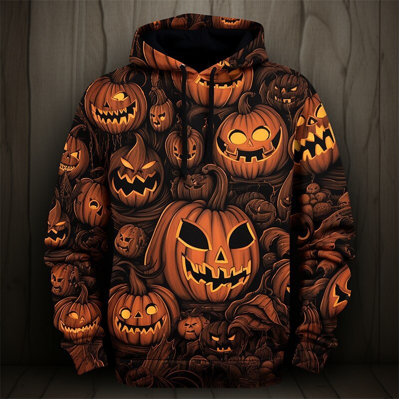 Halloween 3D Digital Printed Hoodie Couple Clothes