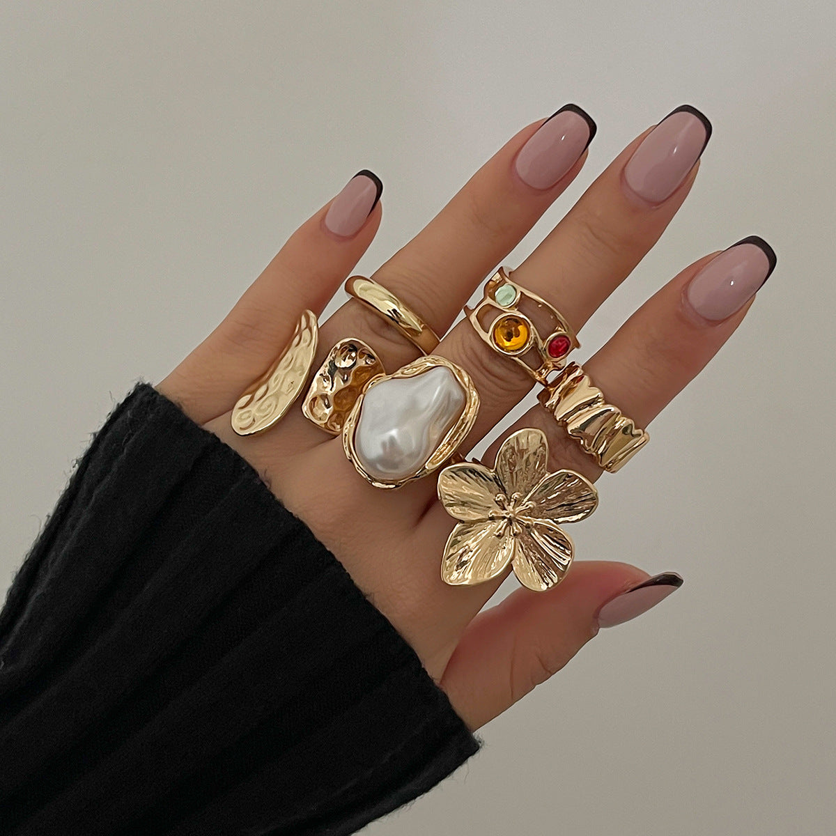 French Style Baroque Pearl Ring