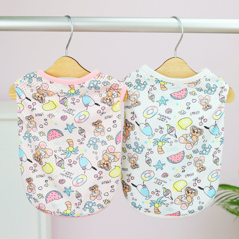 Mesh Waistcoat Puppy Cat Same Clothes