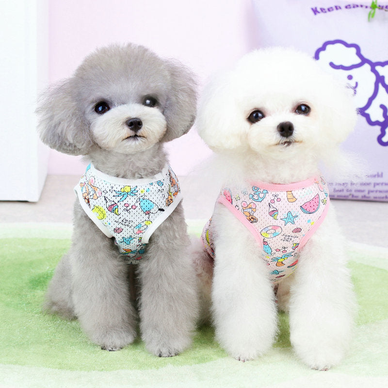 Mesh Waistcoat Puppy Cat Same Clothes