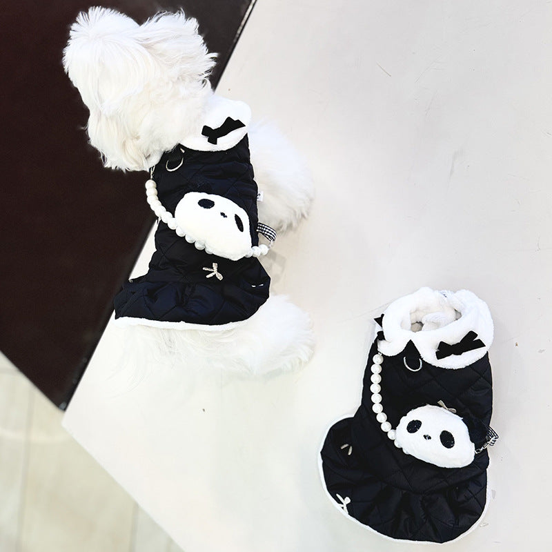 Pet Dog Cat Clothes Cotton-padded Clothes Traction Clothes