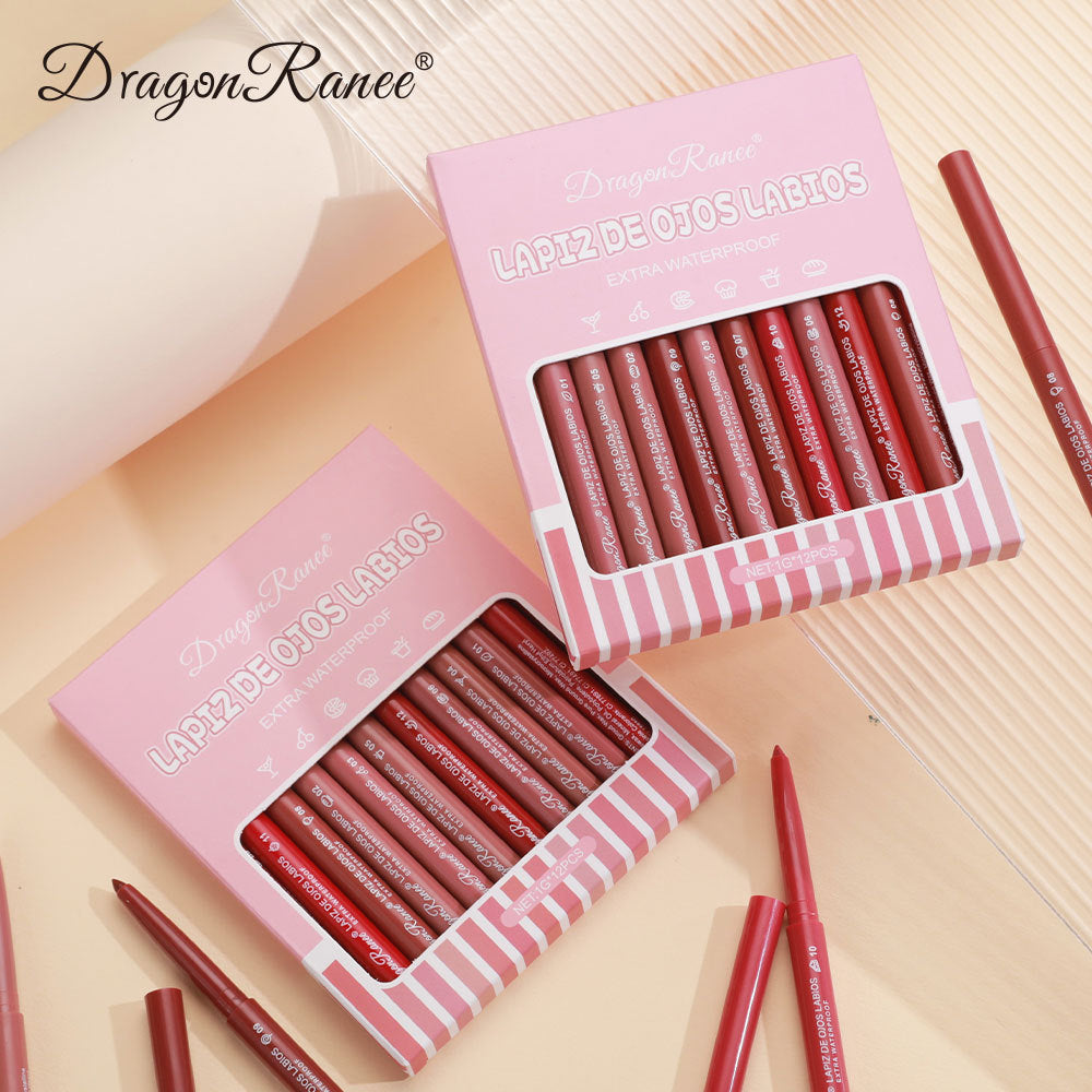 Lipstick Lip Liner Women's Box 12 Colors Suit