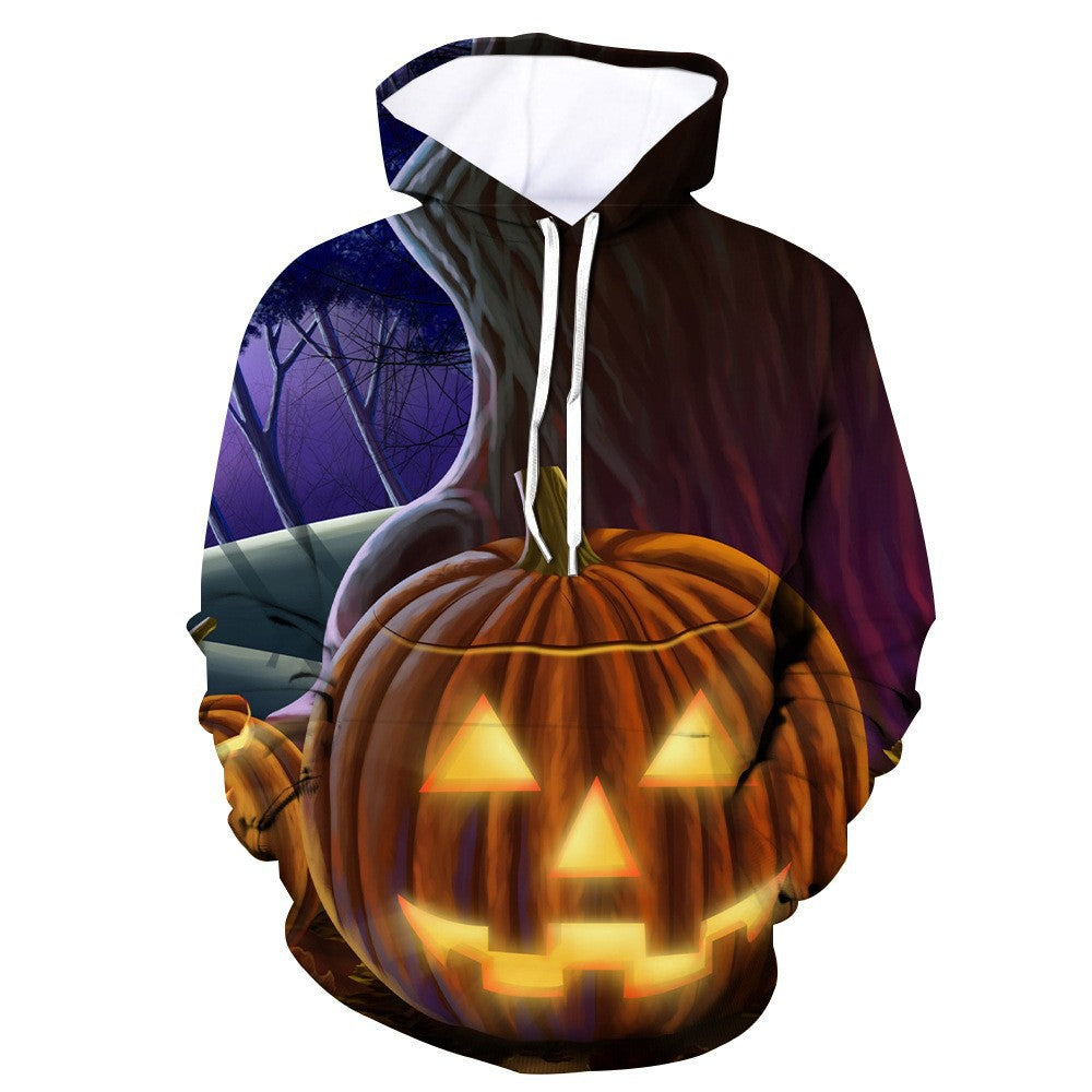 Halloween Casual Long-sleeved Hooded Sweater