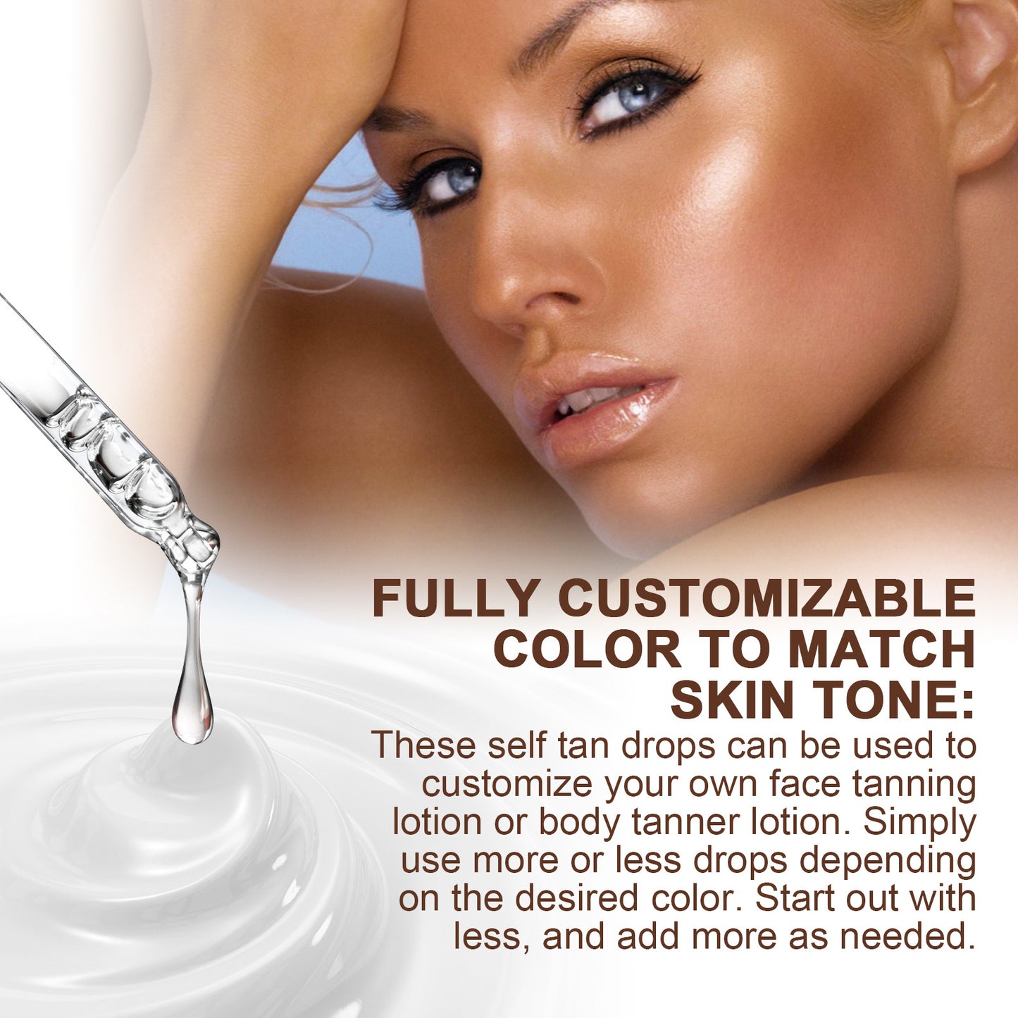 Facial Black Care Solution Creates Bronze Skin