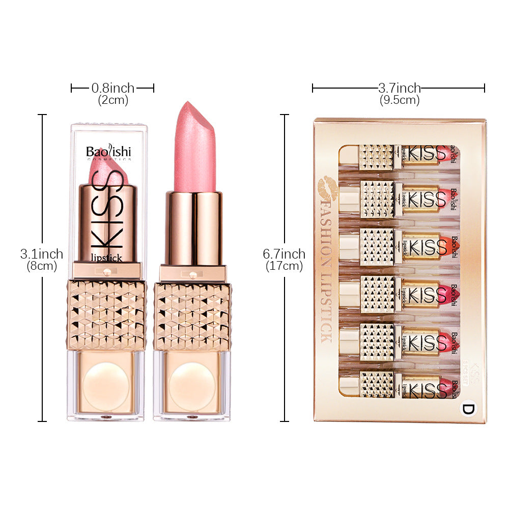 Universal Pearlescent Sequins Colorful Lipstick Kit