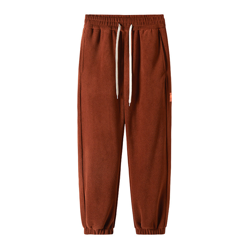 Fashion Cotton Pants Men's Fleece-lined Warm