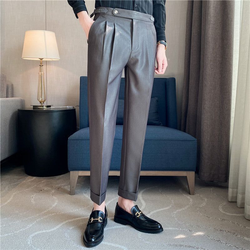 British Gentleman Straight Casual Pants Male