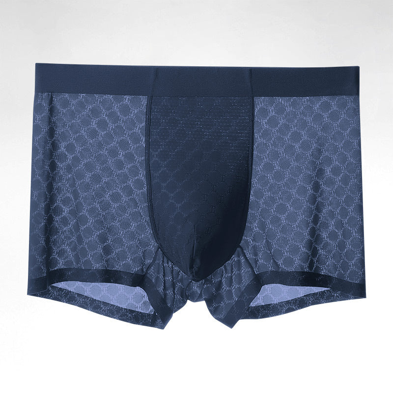 Fashion Personality Ice Silk Underwear Men's Boxers