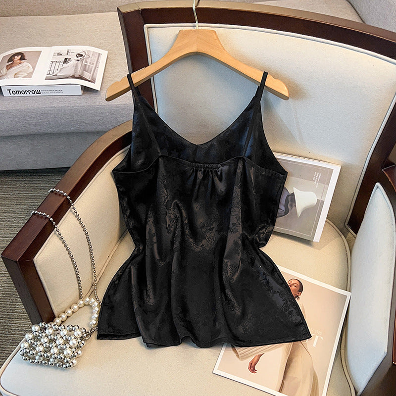 Plus-sized Plus-sized 15000kg Silk Satin All-matching Tank Top Women