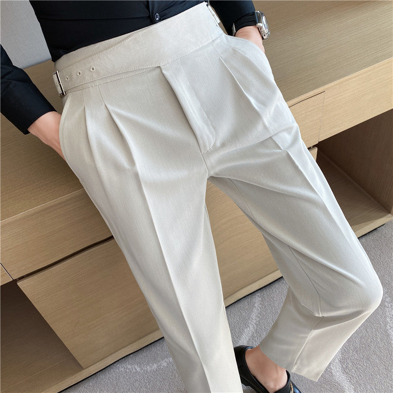 British Gentleman Straight Casual Pants Male