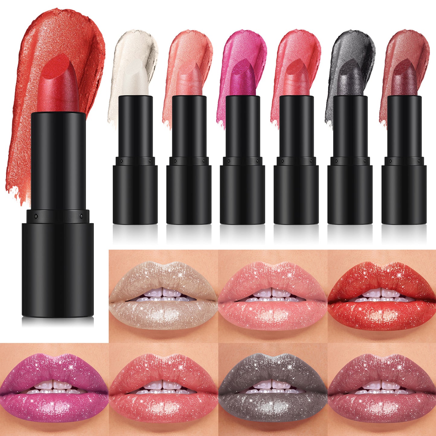 Seven-color Gothic Style Pearl Lipstick Multi-functional Lip And Cheek Dual-use