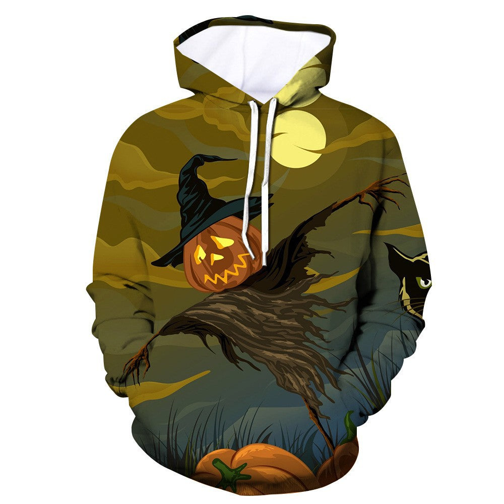 Halloween Casual Long-sleeved Hooded Sweater