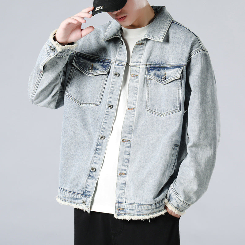 Denim Jacket Men's Cotton Loose