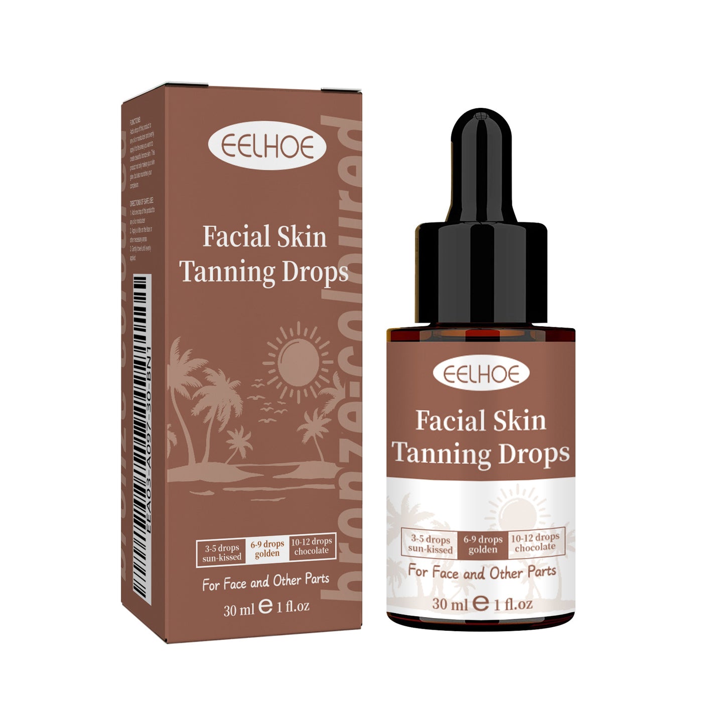 Facial Black Care Solution Creates Bronze Skin